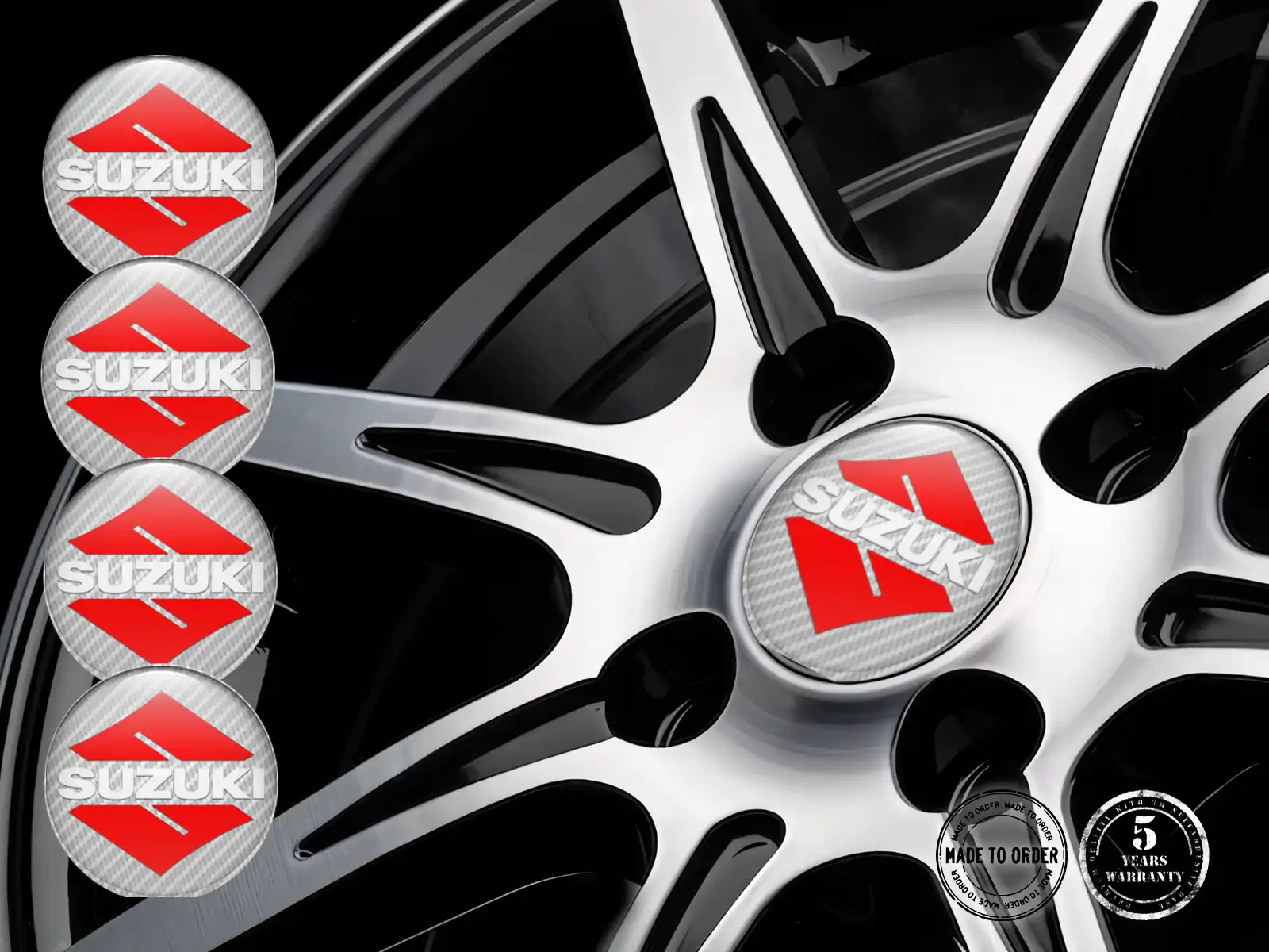 Suzuki Insignia de Rueda Logo Cúpula Elegante de Epoxi